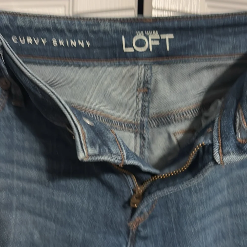 Loft curvy skinny jeans size 24 OO petite - Picture 4 of 7